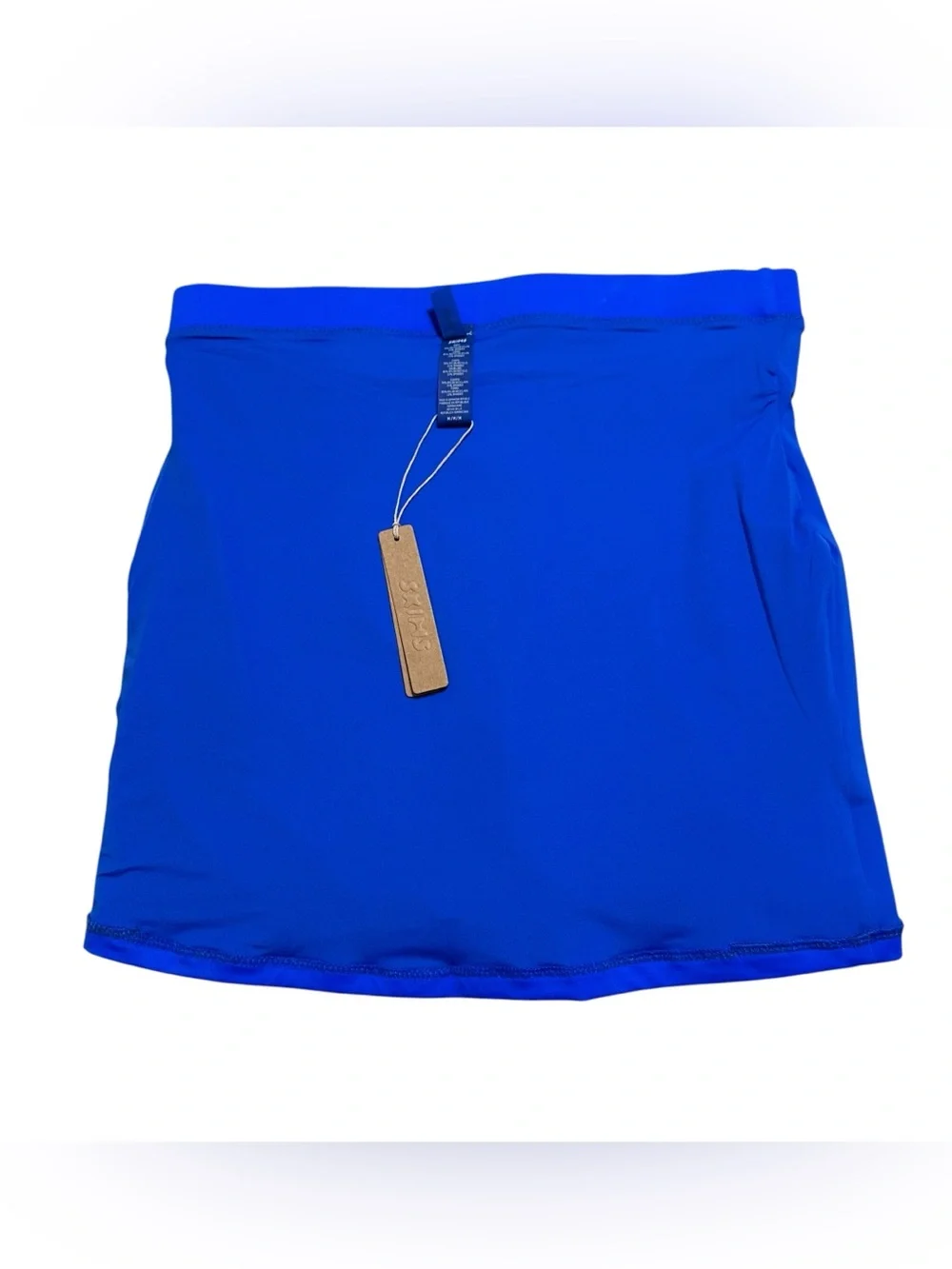SKIMS Womem’s NEW Sporty Zip Swim Mini Skirt Cobalt Blue Sz.M -As Is- Beach